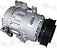 2011 Hyundai Santa Fe - A/C Compressor, With Clutch, 6-Groove Pulley, 3.5L 6Cyl, 65 Series