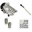 9611320 4-Piece Kit A/C Compressor, With Clutch, 6-Groove Pulley, 1.8L, 4Cyl, Includes (1) A/C Compressor, (1) Drier Desiccant Element, (1) A/C Expansion Valve and (1) A/C O-Ring and Gasket Seal Kit