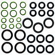 2014 Buick Regal - 4-Piece Kit A/C Compressor, 5 Groove; Front Exp Valve 31188; Acum/Drier 111928; O-Ring Seal Kit 1321337; 6513010; Cvc, With Clutch, 5-Groove Pulley, 2.0L 4Cyl