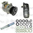2005 Buick Century - 4-Piece Kit A/C Compressor, 6 Groove; V5; 6511404; Acum/Drier 1411360; O-Ring Seal Kit 1321262; Front Exp Valve 3411255, With Clutch, 6-Groove Pulley, 3.1L 6Cyl