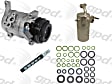 2008 Hummer H2 - 4-Piece Kit A/C Compressor, 4 Groove; O-Ring Seal Kit 1321272; Front Exp Valve 3411249; 6511414; Acum/Drier 1411647; 10S20F; Without Rear A.C., With Clutch, 4-Groove Pulley, 6.2L 8Cyl