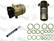 1991 Buick Skylark - 4-Piece Kit A/C Compressor, 5 Groove; V5; Acum/Drier 111336; Front Exp Valve 31129; O-Ring Seal Kit 1321269; 651131, With Clutch, 5-Groove Pulley, 2.3L 4Cyl