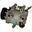 2004 Pontiac Montana - 4-Piece Kit A/C Compressor, Without Rear Air Conditioning;  Groove; Mitsubishi; Front Exp Valve 3411323; Acum/ Drier 1411; 511409; Oring Seal Kit 132127, With Clutch, 6-Groove Pulley, 3.4L 6Cyl