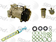 1998 Chevrolet C2500 Suburban - 4-Piece Kit A/C Compressor, Without Rear Air Conditioning; 6 Groove; Front Exp Valve 3411296; Oring Seal Kit 1321277; Acum/ Drier 1411365; 6511340; Sanden Replacement, With Clutch, 6-Groove Pulley, 5.7L 8Cyl