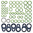 2009 Dodge Durango - 6-Piece Kit A/C Compressor, 6 Groove; Acum/Drier 141161; Front Exp Valve 341112; Rear Exp Valve 341124; O-Ring Seal Kit 1321335; Condenser 329C; 6512705; 10Sr17E; With Rear A.C., With Clutch, 6-Groove Pulley, 4.7L 8Cyl, GPD OE Replacement