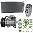 2013 Honda Accord - 4-Piece Kit A/C Compressor, 6 Groove; Oring Seal Kit 1321349; Front Exp Valve 3411544; 6513127; Condenser 4165C; 10Sre18C, With Clutch, 6-Groove Pulley, 3.5L 6Cyl