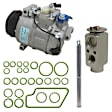9642263 4-Piece Kit A/C Compressor, With Clutch, 6-Groove Pulley, 5.5L, 8Cyl, Includes (1) A/C Compressor, (1) A/C Receiver Drier, (1) A/C Expansion Valve and (1) A/C O-Ring and Gasket Seal Kit