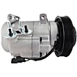 2014 Acura MDX - 4-Piece Kit A/C Compressor,  Groove; Front Exp Valve 3411592; O-Ring Seal Kit 132138; 513120; Condenser 4277C; A10Hf20, With Clutch, 6-Groove Pulley, 3.5L 6Cyl