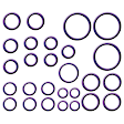 9642708 A/C Compressor Kit, 7 Groove, Includes (1) A/C Compressor, (1) Drier Desiccant Element, (1) A/C Expansion Valve, (1) A/C O-Ring and Gasket Seal Kit