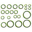 9642741 4-Piece Kit A/C Compressor, With Clutch, 6-Groove Pulley, 3.3L, 6Cyl, Includes (1) A/C Compressor, (1) Drier Desiccant Element, (1) A/C Expansion Valve and (1) A/C O-Ring and Gasket Seal Kit
