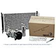 2007 Mercedes Benz C230 - 4-Piece Kit A/C Compressor,  Groove; Nipp; Front Exp Valve 3411452; Oring Seal Kit 1321302; With Vertical Drier Attached On Condenser; Condenser 328C; 512104; 7Seu1C, With Clutch, 6-Groove Pulley, 2.5L 6Cyl