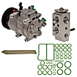 2008 Hyundai Elantra - 4-Piece Kit A/C Compressor, Acum/Drier 1411824, O-Ring Seal Kit 1321323, 6512835, Front Exp Valve 3411827, With Clutch, 4-Groove Pulley, 2.0L 4Cyl