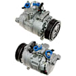 2014 Audi Q7 - 4-Piece Kit A/C Compressor, DIESEL,  Groove; Oring Seal Kit 1321387; 7513174; Front Exp Valve 3411458; Condenser 3294C; 7Seu17C, With Clutch, 6-Groove Pulley, 3.0L 6Cyl