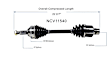 NCV11540 Front, Passenger Side Axle Assembly - New Sold Individually, 2.5L, 6Cyl