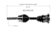 NCV53128 Front, Driver or Passenger Side Axle Assembly - Sold Individually