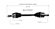 NCV75091 Front, Driver Side Axle Assembly - New Sold Individually, 3.8L, 6Cyl