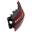Passenger Side, Outer Tail Light, with Bulb, LED, Clear and Red Lens, CAPA CERTIFIED