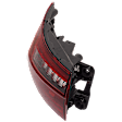 Driver Side, Outer Tail Light, with Bulb, LED, Clear and Red Lens, CAPA CERTIFIED