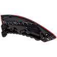 Driver Side, Outer Tail Light, with Bulb, LED, Clear and Red Lens, CAPA CERTIFIED