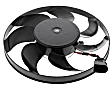 1KM-959-455 E OE Replacement Auxiliary fan Passenger Side, Single fan, Genuine Volkswagen