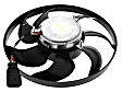 1KM-959-455 E OE Replacement Auxiliary fan Passenger Side, Single fan, Genuine Volkswagen