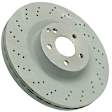 2009 Mercedes Benz S550 - Front, Driver or Passenger Side Brake Disc, Cross-Drilled, Vented, 350 mm, For Cars With Amg Sport Package, Or Sport Package (Code 950, Or 951). Not For Cars With Control Code For Et-Bodies (Code 043), 5.5L 8Cyl, Genuine Mercedes Benz
