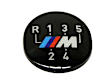 Genuine BMW Emblem for Oval Shift Knob ("M" 5 Speed Pattern) (Adhered) - Replaces OE Number 25-11-1-221-613