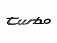 Genuine Porsche Emblem "Turbo" (Black) - Replaces OE Number 951-559-093-00