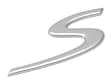 Genuine Porsche Emblem "S" (Satin Aluminum) - Replaces OE Number 987-559-245-00