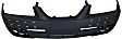 Front Primed Bumper Cover, Hatchback/Sedan, With Fog Light Holes