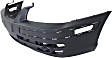 Front Primed Bumper Cover, Hatchback/Sedan, With Fog Light Holes