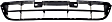 Coupe Front, Center Bumper Grille, Textured Black