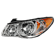 Driver Side Headlight, with Bulb, Halogen, Clear Lens, 4 Cyl., 2.0L Engine, CAPA Certified