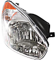 Passenger Side Headlight, with Bulb, Halogen, Clear Lens, GLS Model