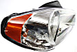 Passenger Side Headlight, with Bulb, Halogen, Clear Lens, GLS Model