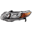 Driver Side Headlight, without Bulb, Halogen, Si Model, 4 Cyl., 2.0L Engine, Coupe
