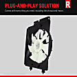 OE Replacement Driver Side Radiator Fan, Single fan