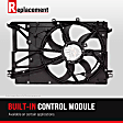 OE Replacement Driver Side Radiator Fan, Single fan