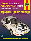 1996 Geo Prizm - Repair Manual - Repair manual, Sold individually