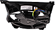 A/C Condenser Fan - Driver Side Fan Blade, Motor and Shroud