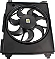 A/C Condenser Fan - Driver Side Fan Blade, Motor and Shroud