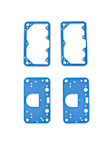 108-200 Universal, Carburetor Gasket Kit - Blue Reusable fiber Metering Block/Fuel Bowl Gasket Pack 
