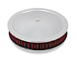 120-4130 16 X 3in. Chrome Drop-Base Air Cleaner for 4150 series carburetors with 5-1/8” dia. neck