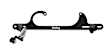 20-112 Universal, Carburetor Throttle Cable Bracket - Black Steel 
