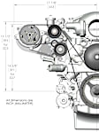 20-134 Universal, LS High-Mount A/C Accessory Drive Bracket - Fits Sanden SD508 or SD7 Comp.