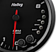 26-616 Universal, Black 4-1/2" Tachometer 0-8K Standalone w/ Internal Shiftlight-Holley logo