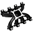 300-137BK Single Plane EFI LS Intake Manifold, GM LS Gen III/IV engines with LS1/LS2/LS6 style cathedral port heads; Black Ceramic Finish