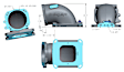 300-240 Universal, EFI Throttle Body Intake Elbow 4150 - Fits GM LS Throttle Bodies