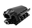 300-242BK Black Ford 351W (9.5" Deck) Ford Hi-Ram Intake Manifold with 105mm LS Throttle Body Flange Top.