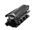 300-242BK Black Ford 351W (9.5" Deck) Ford Hi-Ram Intake Manifold with 105mm LS Throttle Body Flange Top.